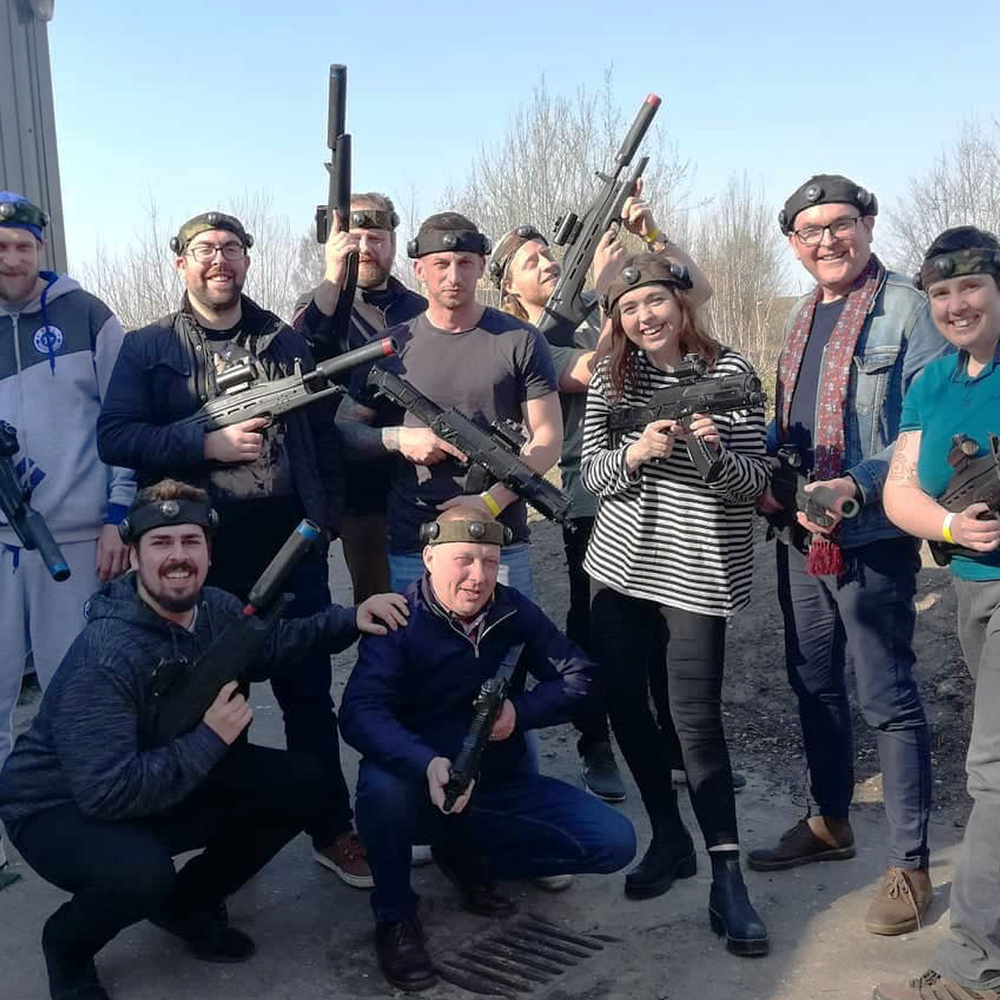 Outdoor laser tag in Riga for Stag Party