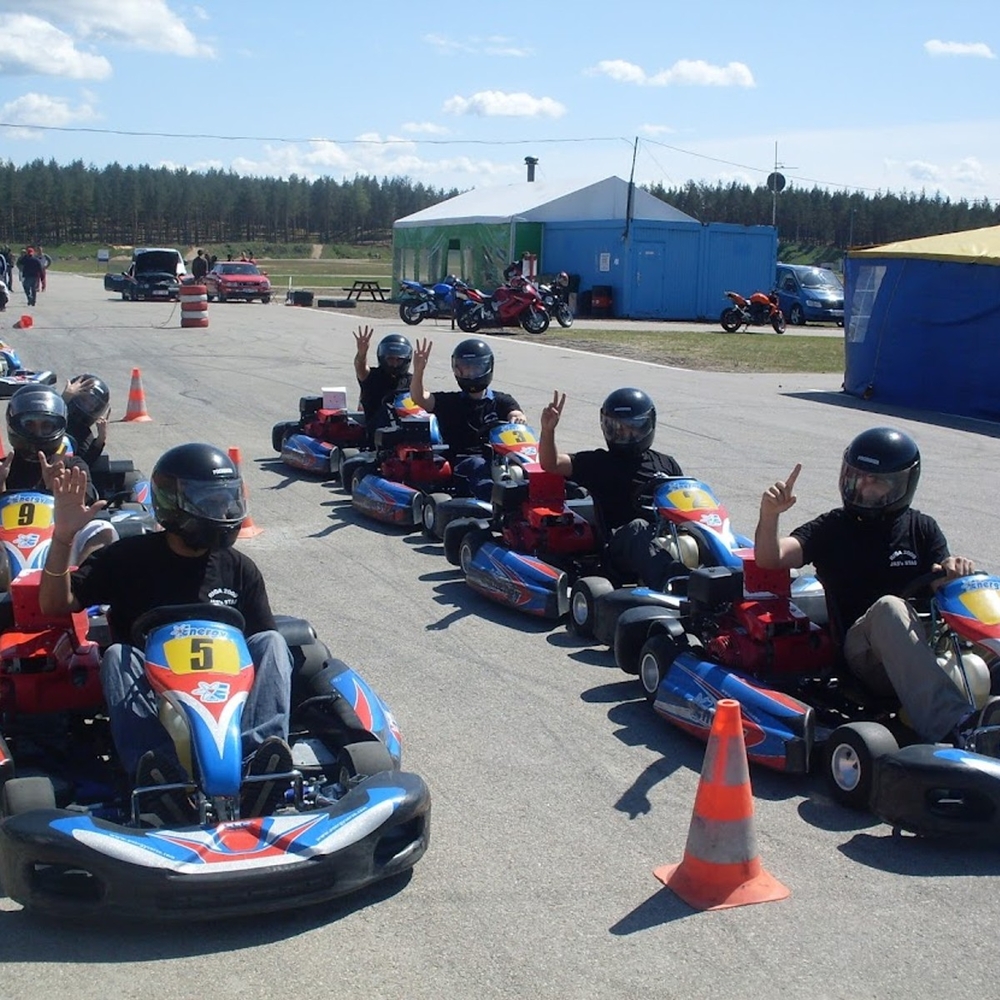Outdoor Karting Grand Prix (first supplier) in Riga for Stag Party