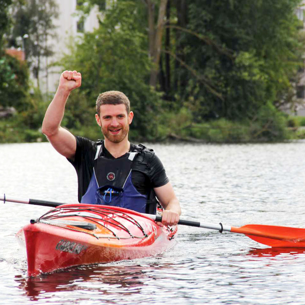 Canoe riding in Riga for Stag Party