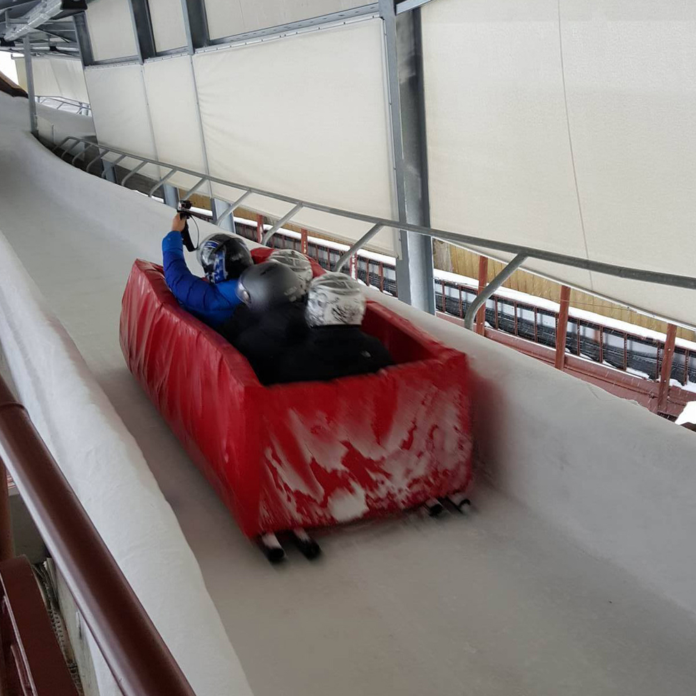 Winter Team Bobsleigh 2 rides per person in Riga for Stag Party