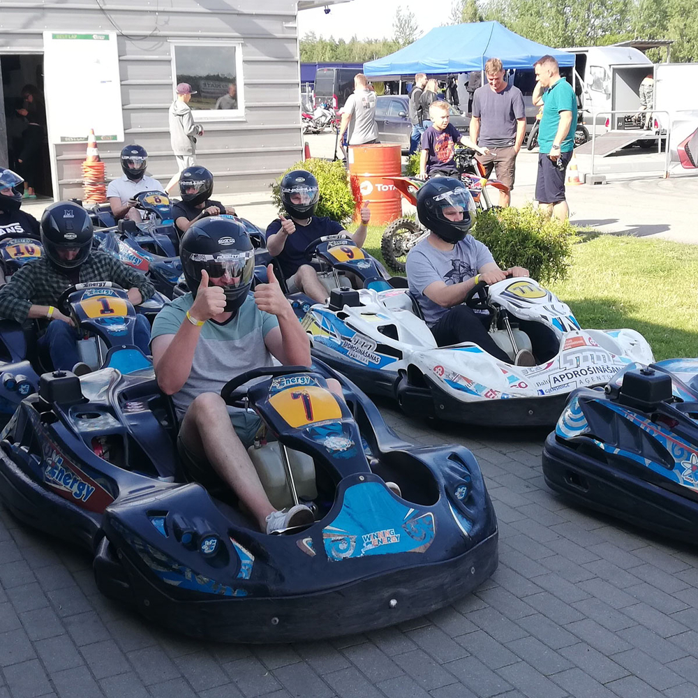 Karting outdoors <br>30 min in Riga for Stag Party